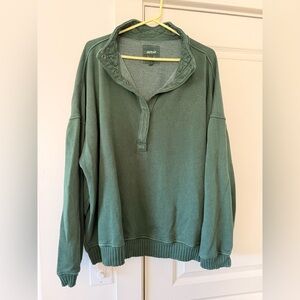 Aerie Gray Fleece Pullover